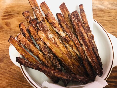 【食材1つだけ】簡単！味が染みてるゴボウのフライ